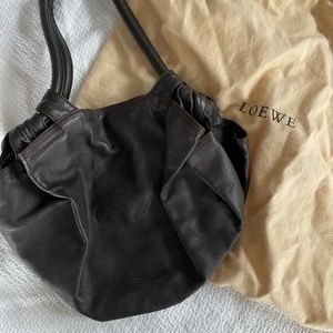 Loewe Dark Chocolate Nappa Aire Medium Handbag